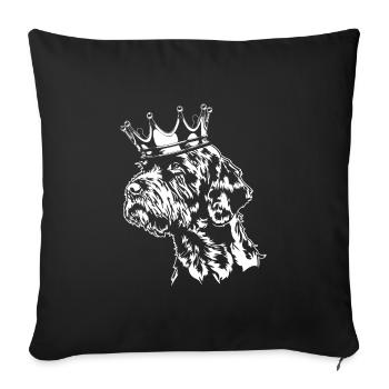 Cesky Fousek Krone Chien Chiens Wilsigns - Housse de coussin décorative 45 x 45 cm - noir - Devant