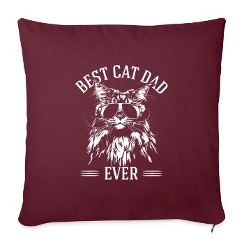 Best Cat Dad ever Maine Coon Katze Wilsigns - Sofa pillowcase 17,3'' x 17,3'' (45 x 45 cm) - burgundy - Front