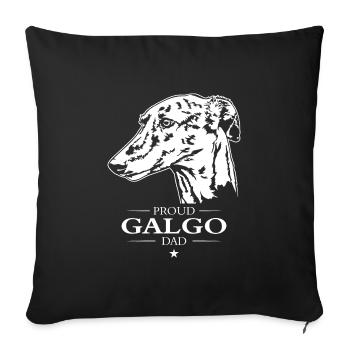 Galgo Dad Dog Dog Greyhound Wilsigns - Sofa pillowcase 17,3'' x 17,3'' (45 x 45 cm) - black - Front