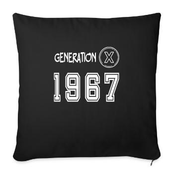 Génération X 1967 - Housse de coussin décorative 45 x 45 cm - noir - Devant