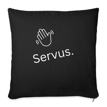 Servus.-T_Shirt - Sofakissenbezug 45 x 45 cm - Schwarz - Vorne