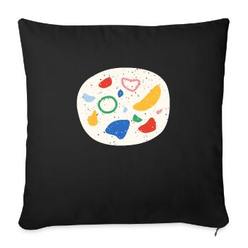 Big Climbing Holds - Sofa pillowcase 17,3'' x 17,3'' (45 x 45 cm) - black - Front