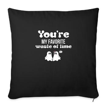 T-shirts with Funny Phrases - Fantasmitas - Sofa pillowcase 17,3'' x 17,3'' (45 x 45 cm) - black - Front