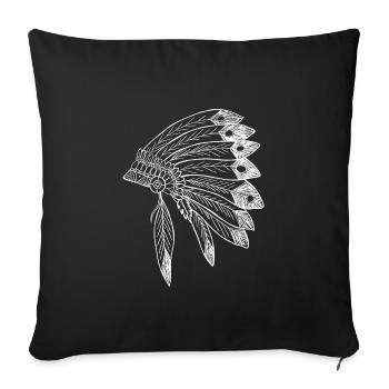 Indiens - Housse de coussin décorative 45 x 45 cm - noir - Devant