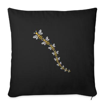 Many bees - Save the bees - Sofa pillowcase 17,3'' x 17,3'' (45 x 45 cm) - black - Front