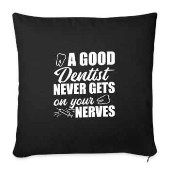 Dentiste Dentiste Dentistes Dentistes Santé dentaire - Housse de coussin décorative 45 x 45 cm - noir - Devant
