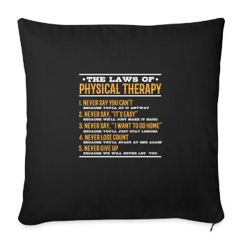 Physiothérapie Physiothérapie Profession de physiothérapeute - Housse de coussin décorative 45 x 45 cm - noir - Devant