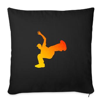 Hiphop Hip Hop Breakdance Homme Bgirl Bboy - Housse de coussin décorative 45 x 45 cm - noir - Devant