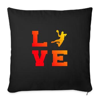 Handball Games Handball Women Handball Handball Handball - Sofa pillowcase 17,3'' x 17,3'' (45 x 45 cm) - black - Front