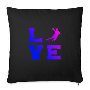 Joueurs de handball masculins Joueurs de handball - Housse de coussin décorative 45 x 45 cm - noir - Devant