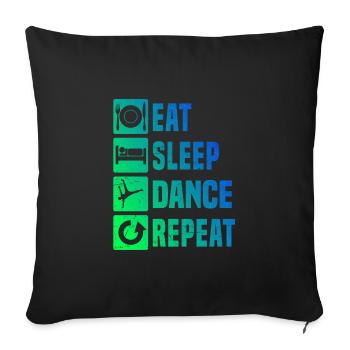 Hip Hop Femmes Break Dance Bboy Breakdance - Housse de coussin décorative 45 x 45 cm - noir - Devant