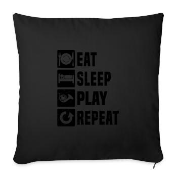 Men's French Horn Players Horn Player Women Horn players - Sofa pillowcase 17,3'' x 17,3'' (45 x 45 cm) - black - Front