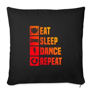 Hommes Shuffel Dance Shuffle Girl Femmes - Housse de coussin décorative 45 x 45 cm - noir - Devant