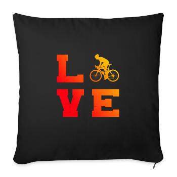 Vélo de route masculin Cyclismes de route Cyclisme sur route Cyclisme sur route - Housse de coussin décorative 45 x 45 cm - noir - Devant