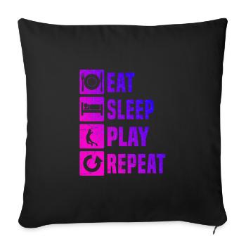 Badminton Player Squash Men's Badminton Badminton Badminton - Sofa pillowcase 17,3'' x 17,3'' (45 x 45 cm) - black - Front