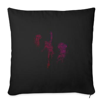 Plongée libre pour hommes - Housse de coussin décorative 45 x 45 cm - noir - Devant
