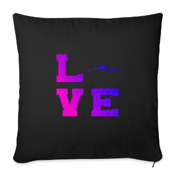 Rameurs d'aviron pour femmes - Housse de coussin décorative 45 x 45 cm - noir - Devant