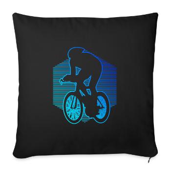 Road bike racing cycling racing cyclists men - Sofa pillowcase 17,3'' x 17,3'' (45 x 45 cm) - black - Front
