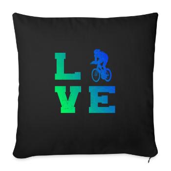 Racing Cyclist Racing Bike Road Bike Racing Cycling - Sofa pillowcase 17,3'' x 17,3'' (45 x 45 cm) - black - Front