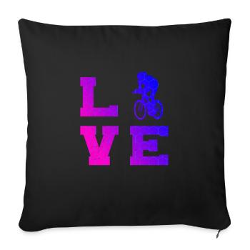 Vélo de route pour femmes Vélo de course Cyclisme sur route pour hommes - Housse de coussin décorative 45 x 45 cm - noir - Devant