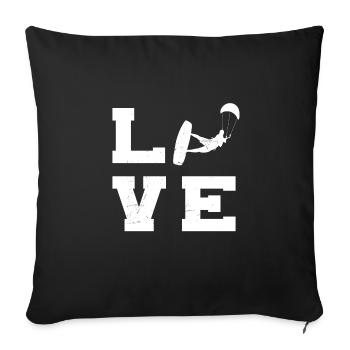 Kitesurfer Kitesurf Kite Kitesurfing Men - Sofa pillowcase 17,3'' x 17,3'' (45 x 45 cm) - black - Front