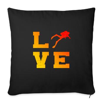 Plongeurs Femmes Plongeurs Plongée Plongée Libre - Housse de coussin décorative 45 x 45 cm - noir - Devant