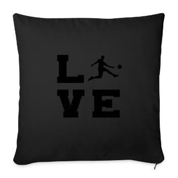 Footballers Playing Football Men's Football - Sofa pillowcase 17,3'' x 17,3'' (45 x 45 cm) - black - Front