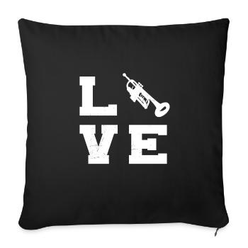 Trumpets Player Trumpeter Ladies Trumpet Player - Sofa pillowcase 17,3'' x 17,3'' (45 x 45 cm) - black - Front