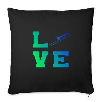 Trombonists Men Women Tenor Trombone Trombonist - Sofa pillowcase 17,3'' x 17,3'' (45 x 45 cm) - black - Front
