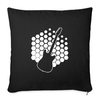 Guitariste Féminin Guitariste Hommes - Housse de coussin décorative 45 x 45 cm - noir - Devant