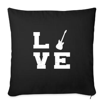 Guitariste Guitariste Guitariste Guitare Femmes Hommes - Housse de coussin décorative 45 x 45 cm - noir - Devant