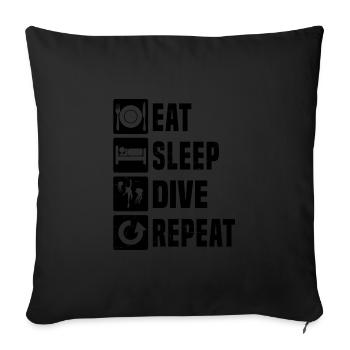 Plongée libre Femmes Plongeurs Hommes - Housse de coussin décorative 45 x 45 cm - noir - Devant