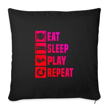 Français Joueurs de cor Hommes Français Joueurs de cor Femmes - Housse de coussin décorative 45 x 45 cm - noir - Devant