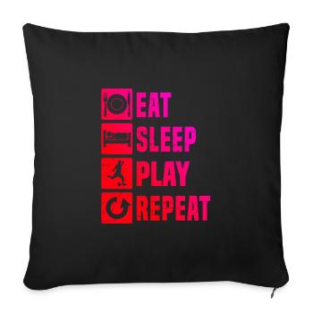 Football Hommes Football Jeu Soccer Football - Housse de coussin décorative 45 x 45 cm - noir - Devant