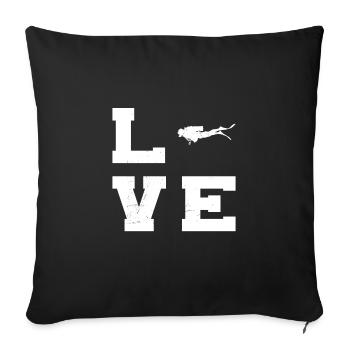 Scuba Diver Herren Scuba Tauchen Scuba Taucher - Sofakissenbezug 45 x 45 cm - Schwarz - Vorne