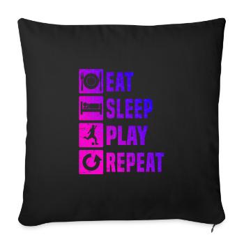 Football Football Game Men's Football - Sofa pillowcase 17,3'' x 17,3'' (45 x 45 cm) - black - Front