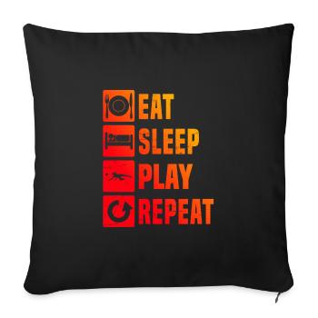 Volley-ball féminin Volley-ball Volley-ball - Housse de coussin décorative 45 x 45 cm - noir - Devant