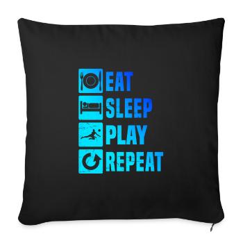 Volley-ball Volleyeur Volley-ball Volley-ball Volley-ball - Housse de coussin décorative 45 x 45 cm - noir - Devant