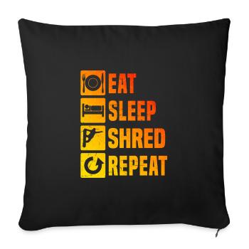 Snowboarder Snowboard Winter Sports Snowboarding - Sofa pillowcase 17,3'' x 17,3'' (45 x 45 cm) - black - Front