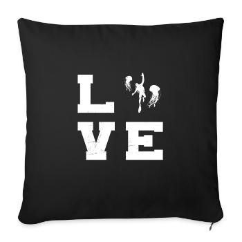 Plongeurs Plongée sous-marine Plongée libre Hommes - Housse de coussin décorative 45 x 45 cm - noir - Devant
