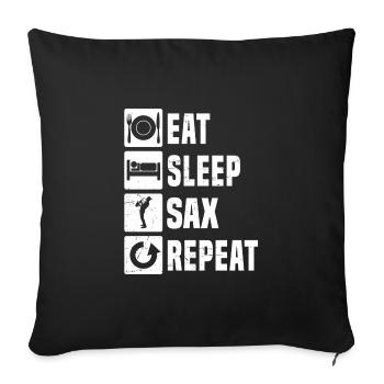 Saxophone Saxophonist Men Women Saxophonist - Sofa pillowcase 17,3'' x 17,3'' (45 x 45 cm) - black - Front