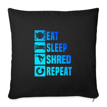 Snowboarder Women Snowboard Winter Sports Snowboardi - Sofa pillowcase 17,3'' x 17,3'' (45 x 45 cm) - black - Front