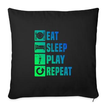 Trompete Trumpet Player Trumpet Trompetenspieler - Sofa pillowcase 17,3'' x 17,3'' (45 x 45 cm) - black - Front