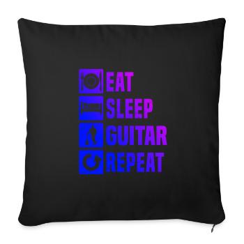 acoustic guitar guitar classical guitar - Sofa pillowcase 17,3'' x 17,3'' (45 x 45 cm) - black - Front