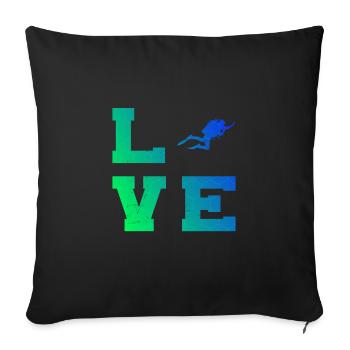 Plongeur Hommes Plongée Libre Plongée Plonge - Housse de coussin décorative 45 x 45 cm - noir - Devant