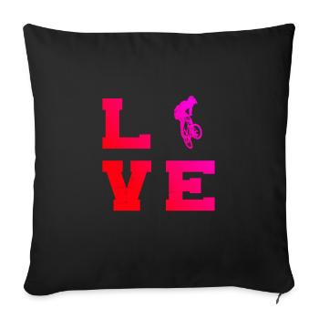 Femmes bmx vélo bmx garçons bmx vélo vélo - Housse de coussin décorative 45 x 45 cm - noir - Devant