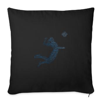Women's volleyball volleyball volleyball - Sofa pillowcase 17,3'' x 17,3'' (45 x 45 cm) - black - Front