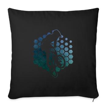 Cyclisme Femmes bmx garçons bmx hommes bmx vélo - Housse de coussin décorative 45 x 45 cm - noir - Devant