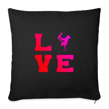 Skateboarder Skateboard Skater Hommes Femmes - Housse de coussin décorative 45 x 45 cm - noir - Devant