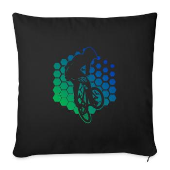 Vélo Femmes BMX Cyclisme BMX Garçons BMX Vélo - Housse de coussin décorative 45 x 45 cm - noir - Devant